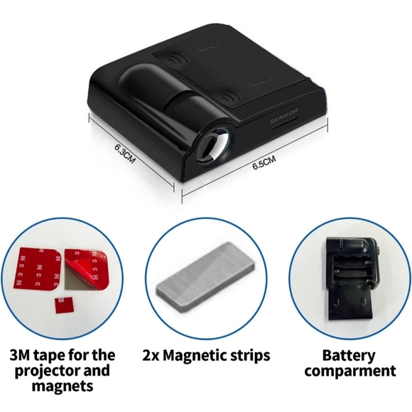 2 wireless USMC Marine corps wireless universal Car Door Projector Ghost… - Picture 2 of 4